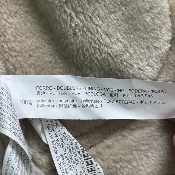 ZARA Girls Outerwear Team Faux Fur Suede Size 7/8 Vest - Picture 8 of 8